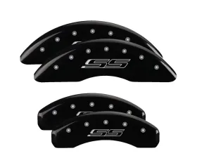 MGP Caliper Covers Set of 4 Black Finish for Chevrolet Camaro SS 2016-2023, Silver SS Gen 5/6