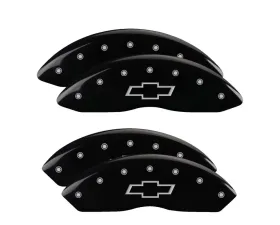 MGP Caliper Covers Set of 4 Black Finish | Silver Bowtie Chevrolet Express 2012-2017