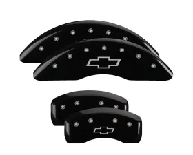MGP Caliper Covers Set of 4 Black Finish | Silver Bowtie Chevrolet Traverse 2018-2019