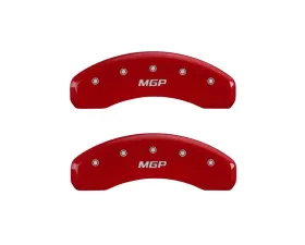 MGP Caliper Covers Rear Set of 2 Red Finish | Silver MGP Chevrolet Tahoe 2018-2019