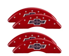 MGP Caliper Covers Set of 4 Red Finish for 2020-2022 Chevrolet Silverado 2500/3500 HD