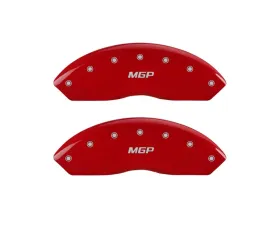 MGP Caliper Covers Front Set of 2 Red Finish | Silver MGP