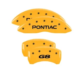 MGP Caliper Covers Set of 4 Yellow Finish | Black Pontiac | G8 Pontiac G8 2008-2009