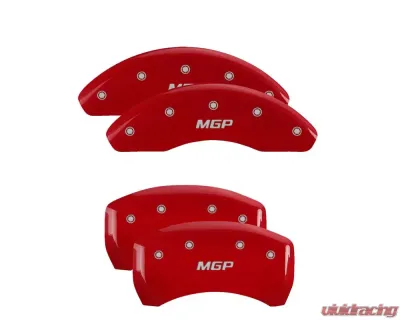 MGP Caliper Covers Set of 4 Red Finish | Silver MGP Pontiac - 18025SMGPRD
