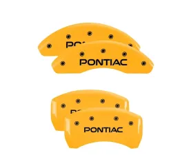 MGP Caliper Covers Set of 4 Yellow Finish | Black Pontiac Pontiac