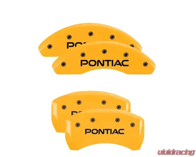 MGP Caliper Covers Set of 4 Yellow Finish | Black Pontiac Pontiac - 18025SPOPYL