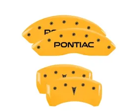 MGP Caliper Covers Set of 4 Yellow Finish | Black Pontiac | Arrow Logo Pontiac Solstice 2006-2009