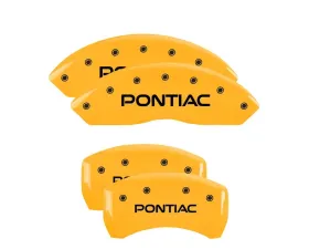 MGP Caliper Covers Set of 4 Yellow Finish | Black Pontiac Pontiac Solstice 2006-2009
