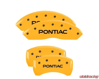 MGP Caliper Covers Set of 4 Yellow Finish | Black Pontiac Pontiac Solstice 2006-2009 - 18030SPOPYL