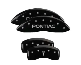 MGP Caliper Covers Set of 4 Black Finish for Pontiac Bonneville 2004-2005