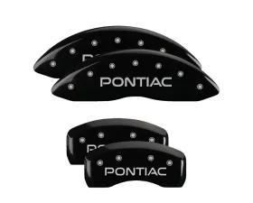 MGP Caliper Covers Set of 4 Black Finish for 2004-2005 Pontiac Bonneville GXP