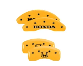 MGP Caliper Covers Set of 4 Yellow Finish | Black Honda | H Logo Honda CR-V 2007-2011