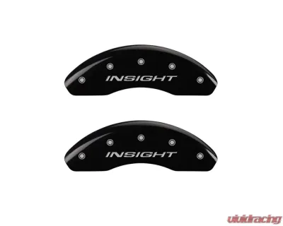 MGP Caliper Covers Front Set of 2 Black Finish | Silver Insight Front Only Honda Insight 2010-2014 - 20003FINSBK