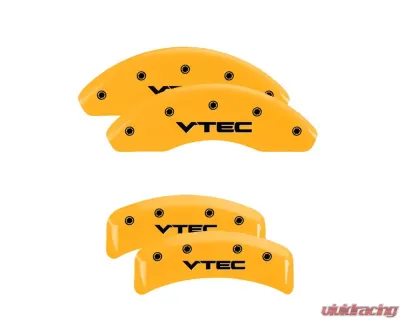 MGP Caliper Covers Set of 4 Yellow Finish | Black VTEC Honda Element 2003-2011 - 20076SVTCYL