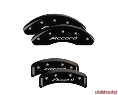 MGP Caliper Covers Set of 4 Black Finish | Silver Accord Honda Accord 2008-2012 - 20130SACCBK