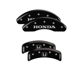 MGP Caliper Covers Set of 4 Black Finish for Honda Accord 2008-2012, H Logo