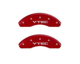 MGP Caliper Covers Front Set of 2 Red Finish | Silver VTEC Honda Civic 2006-2011