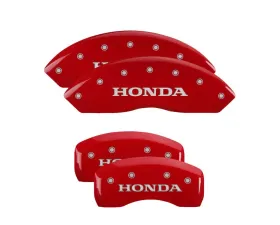 MGP Caliper Covers Set of 4 Red Finish | Silver Honda Honda Accord 2003-2007