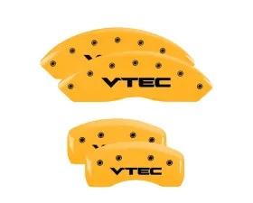 MGP Caliper Covers Set of 4 Yellow Finish | Black VTEC Honda Accord 2003-2007