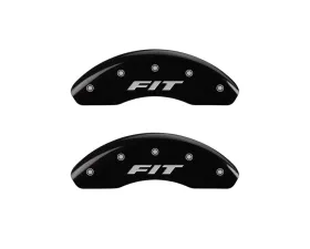 MGP Caliper Covers Front Set of 2 Black Finish | Silver Fit Front Only Honda Fit 2009-2019