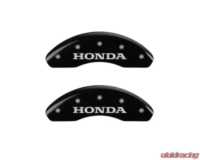 MGP Caliper Covers Front Set of 2 Black Finish for Honda Fit 2009-2019, 6061-T6 Aluminum - 20208FHONBK