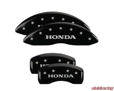 MGP Caliper Covers Set of 4 Black Finish | Silver Honda Honda - 20213SHONBK