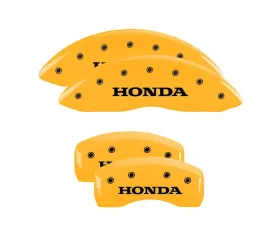 MGP Caliper Covers Set of 4 Yellow Finish | Black Honda Honda
