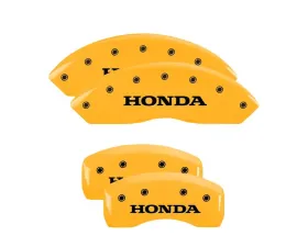 MGP Caliper Covers Set of 4 Yellow Finish | Black Honda Honda Pilot 2003-2008