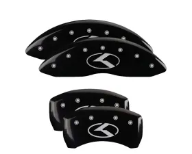 MGP Caliper Covers Set of 4 Black Finish with Silver Kia Logo for 2020-2022 Kia Telluride