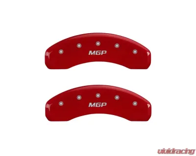 MGP Caliper Covers Rear Set of 2 Red Finish | Silver MGP Land Rover Range Rover Sport 2006-2009 - 25049RMGPRD