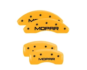 MGP Caliper Covers Set of 4 Yellow Finish | Black MOPAR Chrysler PT Cruiser 2001-2010
