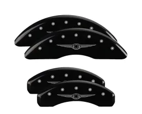 MGP Caliper Covers Set of 4 Black Finish Chrysler Wing Style 1 for 2004-2008 Pacifica