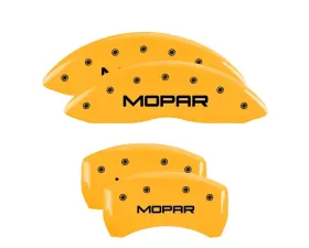 MGP Caliper Covers Set of 4 Yellow Finish | Black MOPAR Chrysler 300C 2005-2010