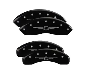 MGP Caliper Covers Set of 4 Black Finish | Chrysler Wing Style 1 for 2011-2016 Town & Country