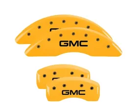 MGP Caliper Covers Set of 4 Yellow Finish | Black GMC GMC Acadia 2007-2017