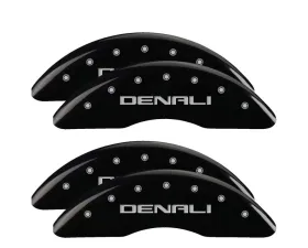 MGP Caliper Covers Set of 4 Black Finish | Silver Denali GMC Sierra 2011-2020