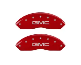 MGP Caliper Covers Front Set of 2 Red Finish | Silver GMC GMC Yukon 1997-2000