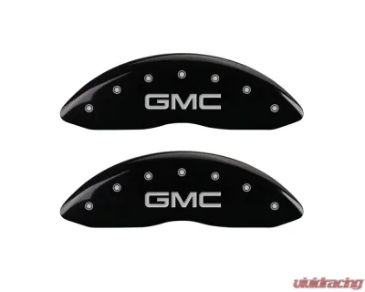 MGP Caliper Covers Front Set of 2 Black Finish | Silver GMC GMC Sierra 2007-2013 - 34207FGMCBK