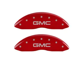 MGP Caliper Covers Front Set of 2 Red Finish | Silver GMC GMC Sierra 2007-2013