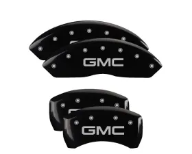 MGP Caliper Covers Set of 4 Black Finish for 2015-2020 GMC Canyon, Engraved GMC