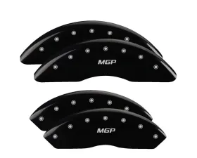 MGP Caliper Covers Set of 4 Black Finish for GMC Savana 2009-2016, T-6061 Aluminum