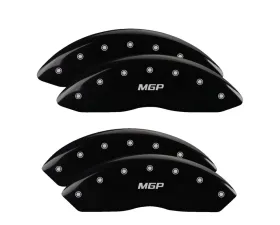 MGP Caliper Covers Set of 4 Black Finish for GMC Savana 2009-2017, T-6061 Aluminum