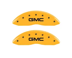 MGP Caliper Covers Front Set of 2 Yellow Finish | Black GMC GMC Canyon 2004-2012
