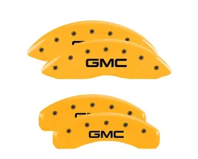 MGP Caliper Covers Set of 4 Yellow Finish | Black GMC GMC Sierra 2019-2020