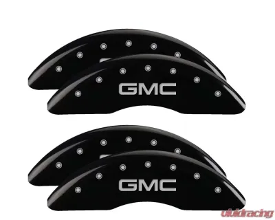 MGP Caliper Covers Set of 4 Black Finish | Silver GMC GMC Sierra 2020 - 34219SGMCBK