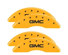 MGP Caliper Covers Set of 4 Yellow Finish | Black GMC GMC Sierra 2020