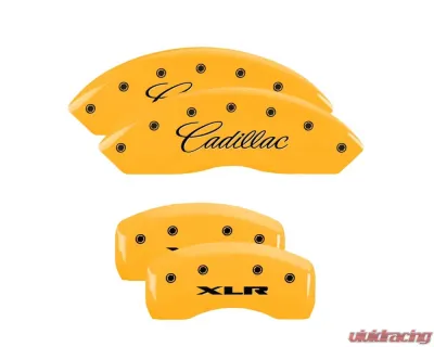 MGP Caliper Covers Set of 4 Yellow Finish | Black Cadillac | XLR Cadillac - 35010SXLRYL