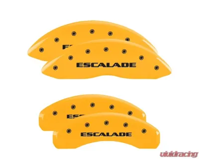 MGP Caliper Covers Set of 4 Yellow Finish | Black Escalade Cadillac Escalade 2007-2020 - 35015SESCYL