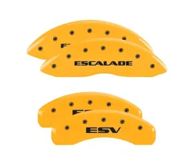 MGP Caliper Covers Set of 4 Yellow Finish | Black Escalade | ESV Cadillac Escalade 2007-2020