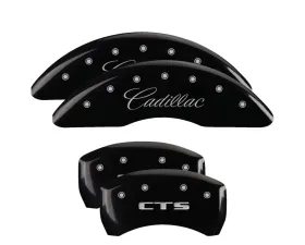 MGP Caliper Covers Set of 4 Black Finish for 2014-2017 Cadillac CTS CTS-V